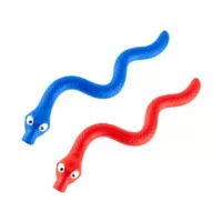 2 Serpientes Con Dispensador de Alimentos 17 cm Gato Azul y Rojo