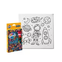Kit Paint Canvas Astronauta ( Lienzo + Graffity Caja x 10 Colores)