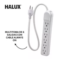 Multitoma 6 Salidas Con Cable Always On Halux