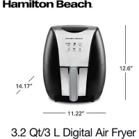 Freidora de Aire Digital de 3.2 Cuartos Hamilton Beach