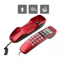 Teléfono Fijo Leboss B369 Identificador de Llamadas Rojo