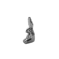 Escultura Conejo Cerámica 9x18 cm Plata Yellowstone