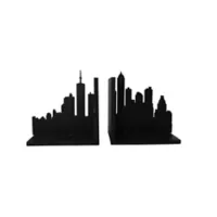 Marres Apoya Libro Ciudad Madera 31x15 cm Negro Manhattan