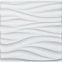 Paneles de Pared 3d Color Blanco Art3d