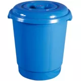 Caneca Plástica 25L Azul Con Tapa