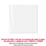 Piso Porcelanico Súper Blanco 80x80cm Caja 1.92 m2