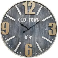 Reloj Old Town 60 cm Gris