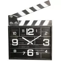 Reloj Claqueta Cine 33x34 Negro