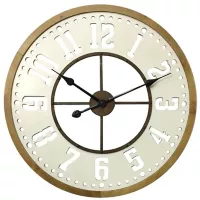 HOMY Reloj Muro 59 cm Dorado/Blanco