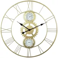 HOMY Reloj Dos Diales 70 cm Dorado