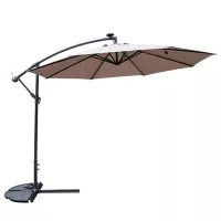 Parasol Lateral Sin Base Poliéster Taupe 300 cm