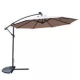 Parasol Lateral Sin Base Poliéster Taupe 300 cm