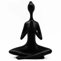Just Home Collection Figura Yoga Negra 25.8 Cm