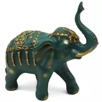 Just Home Collection Figura Elefante Verde 21X24 Cm