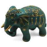 Figura Elefante Verde 21X14 Cm