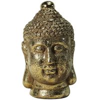 Cabeza Buda Antiguo Dorado 34 cm