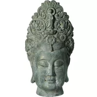 Cabeza Buda Nepal Verde 46Cm