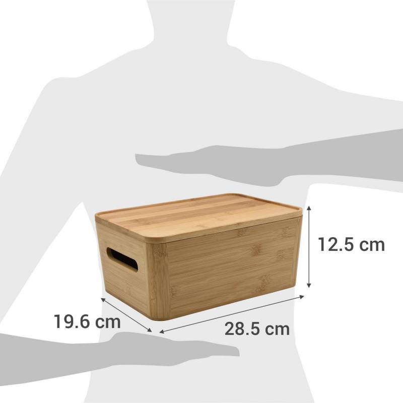 HOMIEBUDS 12x12x5 5/8 pulgadas Dimensiones exteriores, caja de madera con  tapa deslizante