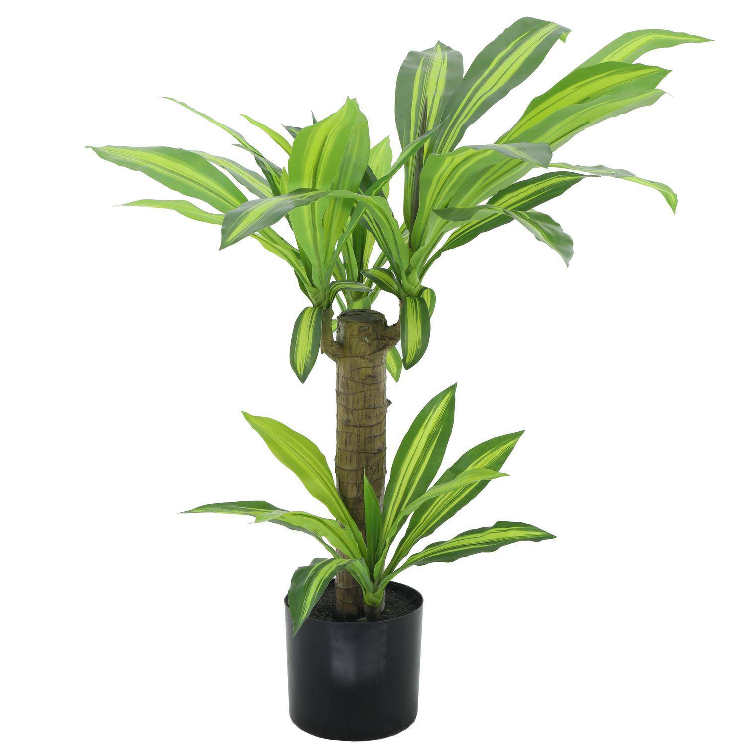 Planta artificial Dracaena de 110 cm en maceta de Ø 18 cm