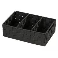 Caja 3 Divisiones 21x32x10cm Negro