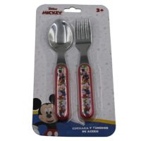 Cuchara Y Tenedor Mickey Junior