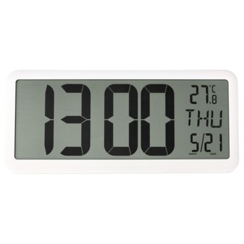 Reloj Digital 35x16cm Blanco - Homy