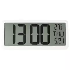 HOMY - Reloj Digital 35x16cm Blanco