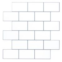 Adhesivo Muro 3d Brick Blanco/Gris Caja 0.46m2