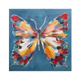 Cuadro Butterfly Azul 50x50 Cm