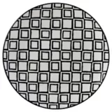 Plato 18.9 Cm Checkers Blanco Negro