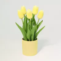 Planta Artificial Tulipán Amarillo
