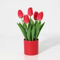 Planta Artificial Tulipán Rojo