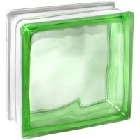 Bloque De Vidrio 19x19x8 Cm - Verde