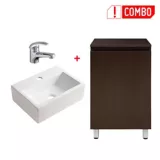 Combo Mueble De Baño + Lavamanos Cuadrado + Grifería Para Lavamanos Bajo Almagro