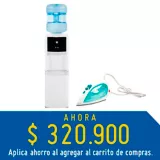 Dispensador De Agua Blanco Plata GXCFS7W + Plancha A Vapor