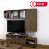Combo Mesa TV + Módulo Flotante + Repisa Línea Selecta