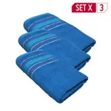 3 Toallas de Cuerpo 70X140 cm Flamenco 450 g Azul